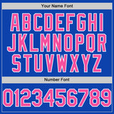 Custom Thunder Blue Pink-White Authentic Baseball Jersey