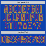 Custom Thunder Blue Purple-Yellow Authentic Baseball Jersey