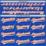 Custom Thunder Blue White-Orange Authentic Baseball Jersey