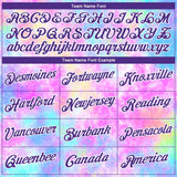 Custom Tie Dye Purple-White 3D Pattern Design Watercolor Gradient Authentic Basketball Jersey