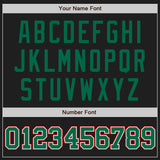 Custom Black Kelly Green-Red Authentic Two Tone Baseball Jersey