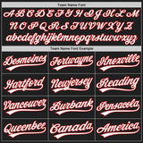 Custom Black White-Red Authentic Two Tone Baseball Jersey