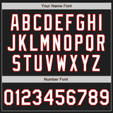 Custom Black White-Red Authentic Two Tone Baseball Jersey