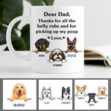 Thanks For All The Belly Rubs, Personalized Mug, Custom Gift for Dog Lovers