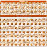 Custom White White-Texas Orange 3D Pattern Design Halloween Pumpkins Funny Faces Authentic Baseball Jersey