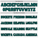 Custom White Midnight Green-Black Mesh Authentic Football Jersey