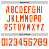 Custom White Orange-Gray Mesh Authentic Football Jersey
