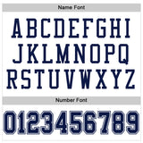 Custom White Navy-White Mesh Authentic Football Jersey