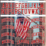 Custom White Red-Royal 3D American Flag Fashion Authentic Baseball Jersey