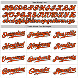 Custom White Orange-Black Authentic Sleeveless Baseball Jersey