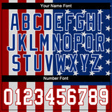 Custom White White-Red 3D American Flag Performance T-Shirt