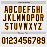 Custom White Brown-Gold Authentic Baseball Jersey