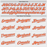 Custom White Powder Blue-Orange Authentic Baseball Jersey