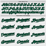 Custom White Kelly Green-Black Authentic Baseball Jersey