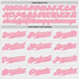 Custom White Pink Authentic Baseball Jersey