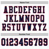 Custom White Navy-Red Mesh Authentic Football Jersey