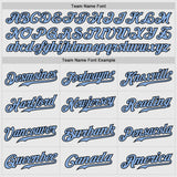 Custom White Black Pinstripe Light Blue-Black Authentic Baseball Jersey