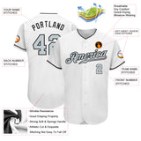 Custom White Silver-Black Authentic Baseball Jersey