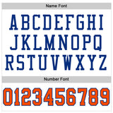Custom White Orange-Royal Mesh Authentic Football Jersey
