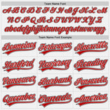 Custom White Red-Black Authentic Baseball Jersey