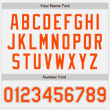 Custom White Orange-Gray Authentic Baseball Jersey