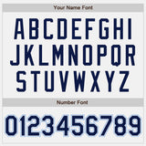Custom White Navy-Light Blue Authentic Baseball Jersey