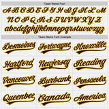 Custom White Brown-Gold Authentic Baseball Jersey