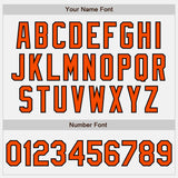 Custom White Orange-Black Authentic Baseball Jersey
