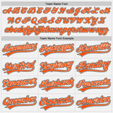 Custom White Orange Pinstripe Orange-Black Authentic Baseball Jersey