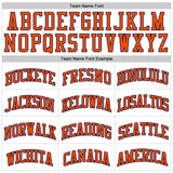 Custom White Orange Pinstripe Orange-Navy Authentic Basketball Jersey