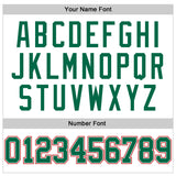 Custom White Kelly Green Pinstripe Kelly Green-Red Authentic Basketball Jersey
