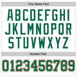 Custom White Kelly Green Pinstripe Kelly Green-Orange Authentic Basketball Jersey