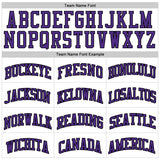 Custom White Black-Purple Authentic Throwback Basketball Jersey