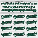 Custom White Black Pinstripe Kelly Green Authentic Baseball Jersey