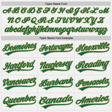 Custom White Kelly Green Pinstripe Old Gold Authentic Baseball Jersey