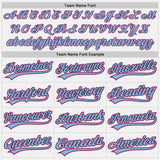 Custom White Light Blue Pinstripe Light Blue Black-Pink Authentic Baseball Jersey