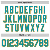 Custom White Teal-Old Gold Authentic Baseball Jersey
