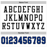 Custom White Royal-Black Mesh Authentic Football Jersey