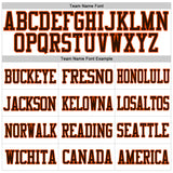 Custom White Brown-Orange Mesh Authentic Football Jersey