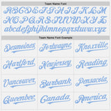 Custom White Light Blue Authentic Baseball Jersey