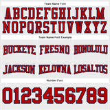 Custom Stitched White Red-Navy Football Pullover Sweatshirt Hoodie