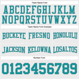 Custom Stitched White Teal-Gray Football Pullover Sweatshirt Hoodie