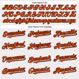 Custom White Orange-Black Authentic Baseball Jersey