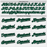 Custom White Kelly Green Pinstripe Black Authentic Baseball Jersey