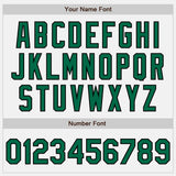 Custom White Kelly Green Pinstripe Black Authentic Baseball Jersey
