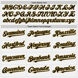 Custom White Black Pinstripe Old Gold Authentic Baseball Jersey