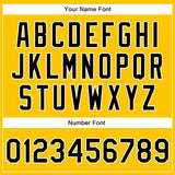 Custom Yellow Black-White Authentic Baseball Jersey