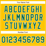 Custom Yellow Kelly Green-White Authentic Baseball Jersey