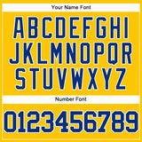 Custom Yellow Royal-White Authentic Baseball Jersey