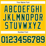 Custom Yellow Green-White Authentic Baseball Jersey